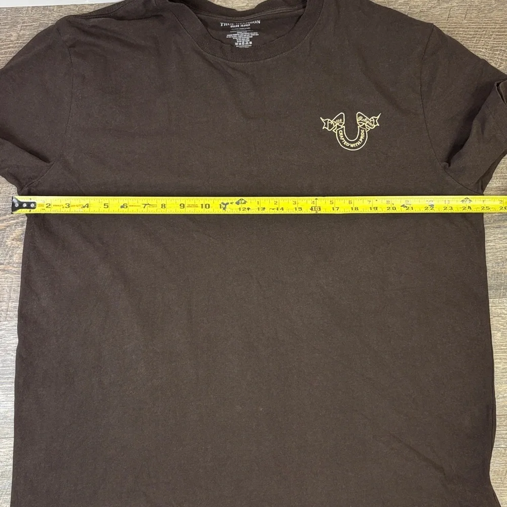 True Religion Brown Logo Graphic Tee – Size 2XL – 100% Cotton